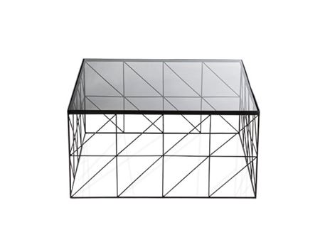LC-067-1- Grey Tempered Glass Top Coffee Table 