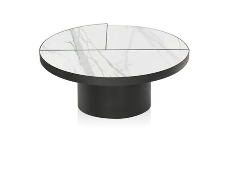 LC-080-1 - White Round Coffee Table 