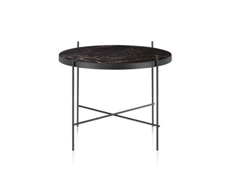 LC-063-2 - Round Black Marquina Side Table 