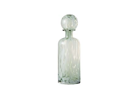 96632 - White And Green Glass Decanter 