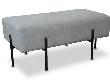 VAGUE-BIG - Rectangular Ottoman With Meetal Legs