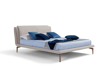 DRESS - Queen Size Bed Available In Greige Leather & Fabric