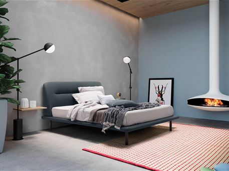 MALE - Grey Modern King Size Bed 