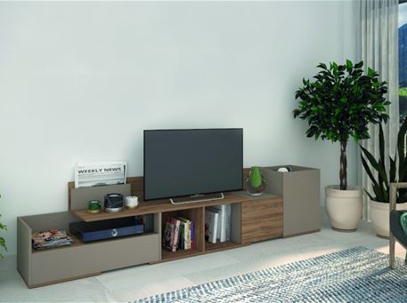 1040 -Walnut Modern Tv Cabinet 