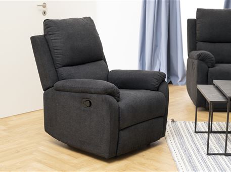 SABIA - Push Back Dark Grey Recliner