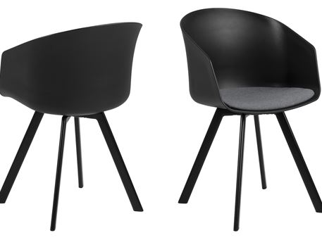 MOON20  - Black Polypropylen Dining Chair 