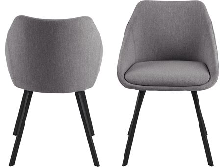 NILS - Light Grey Fabric Dining chair