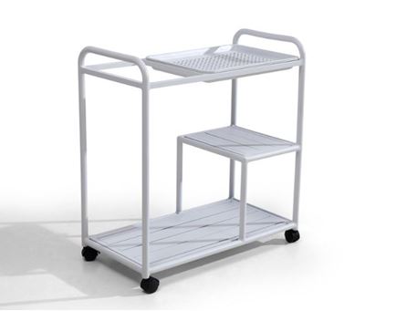 NF18001 - White Serving Trolley 