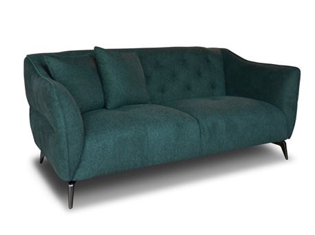 SALVA-M - Green Fabric 2-Seater Sofa 