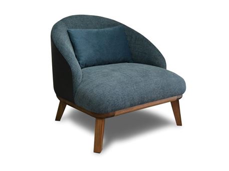 DINA - Wooden Base Upholstered Armchair