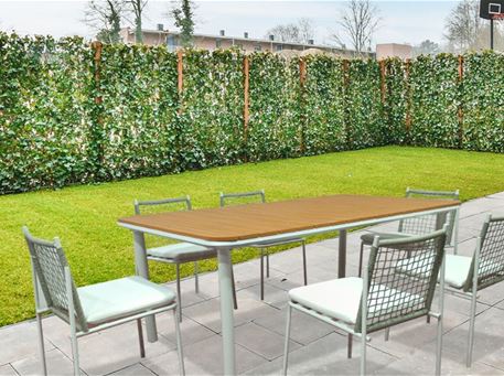 NARA - White Aluminum Outdoor Dining Table And Chairs