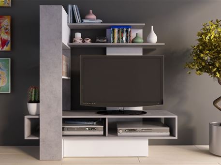 SKY - White & Graphite  Modern TV Unit 