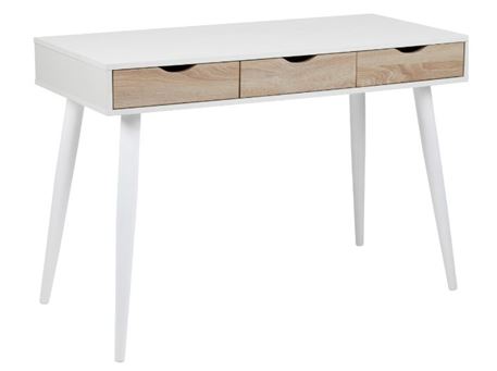 NEPTUN - White 3-Drawer Wooden Desk