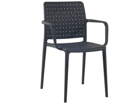 FAME-K - Monoblock Modern Dining Chair With Arms