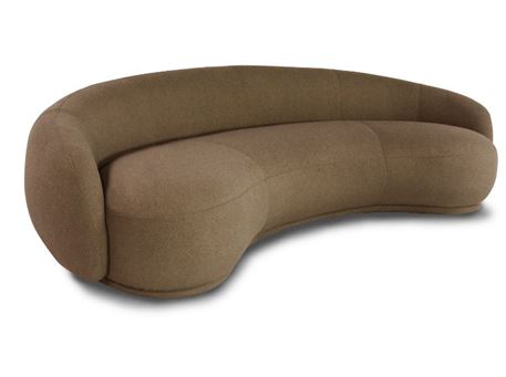 CARLA - Greige Curved Modern Sofa 