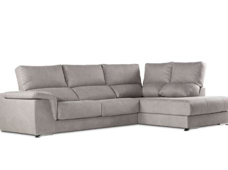 VELASQUEZ - Beige Comfy Sectional Sofa With Foot Rest Function