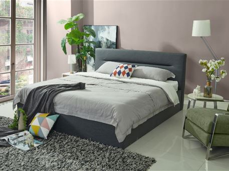 ENERGY - Dark Grey King size Bed With Storage Mechanism