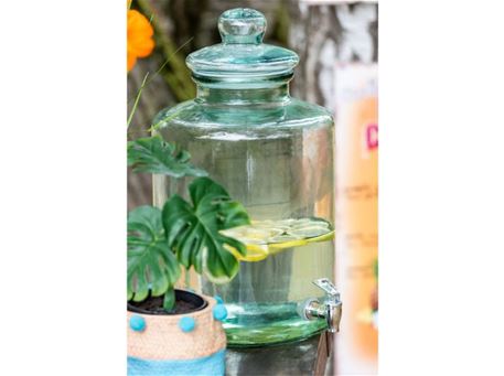 4182 - Cylindrical Glass Beverage Dispenser 