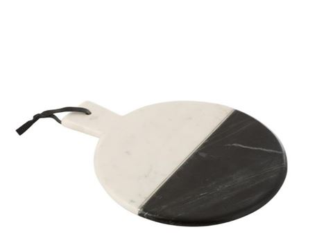 7118 - Black And white Round Cutting Plank With Cord