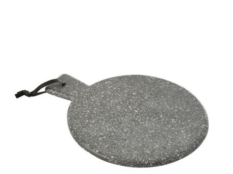 7123 - Grey Marble Round Cutting Plank with Cord