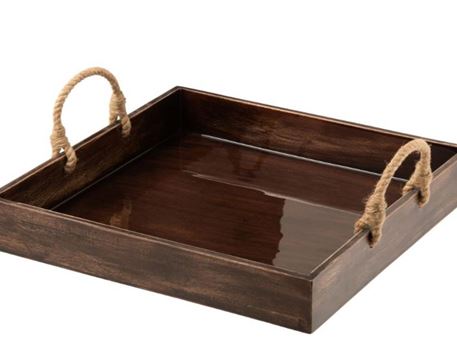 17831 - Brown Mango Wood Tray