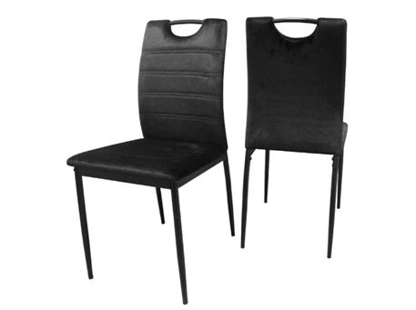 DIA - Black Dining Chair With Horizontal Stitching