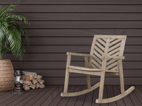 STELLEN - Grey Light Brushed Outdoor Rocking Chair 