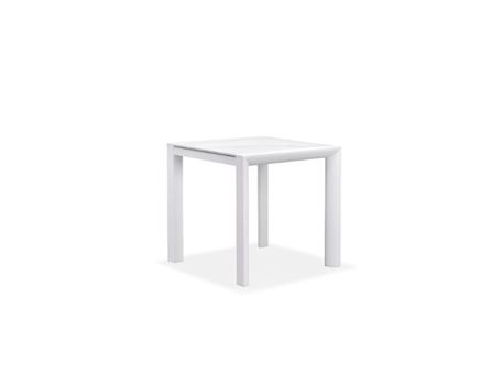 838CT7 - Square White Outdoor Dining Table With Ceramic Top