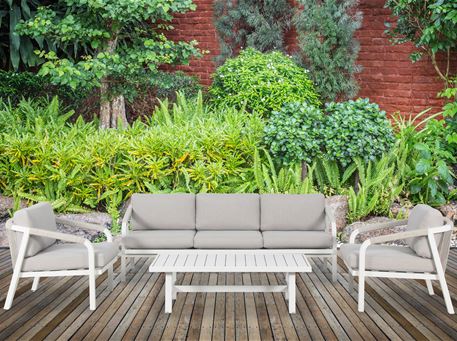 ANCONA -  White Outdoor Living Set