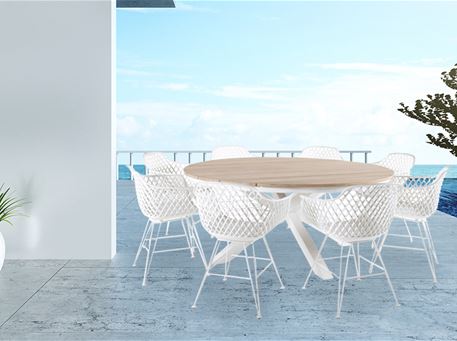 ARO - White Round Outdoor Dining Table