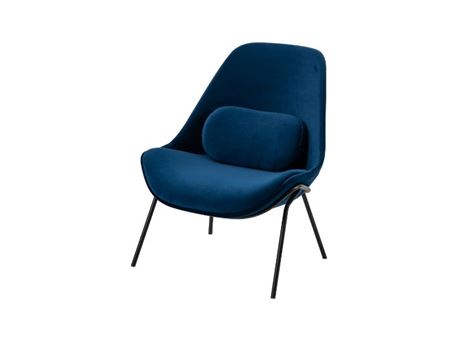 1529 - Royal Blue Velvet Lounge Chair