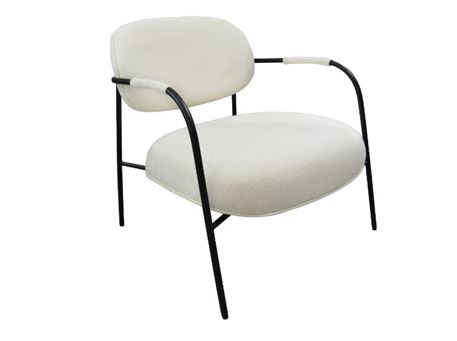 MC-9487LC-WHITE - White Fabric Leisure Chair