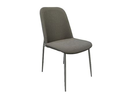 MC-9335CH - Light Brown Fabric Dining Chair With Stainless Steel Legs