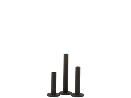 17228 - Black Modern Candle Holder