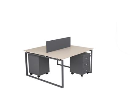 GRUS2 - Workstation For 2 Persons With 2 Pedestals