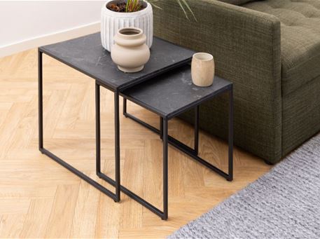 INFINITY - Black Square Nesting Tables 