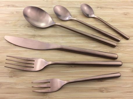 VANDULE - Rose Gold Stainless Steel Cutlery Set of 36 Pieces