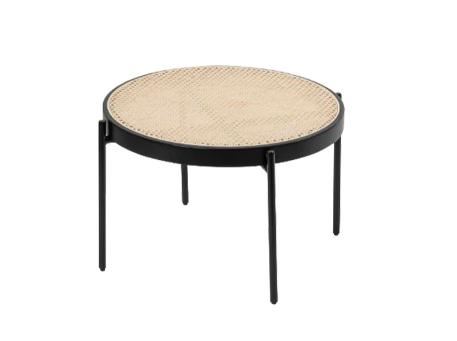 S186A - Rattan Center Table With Black Frame Metal