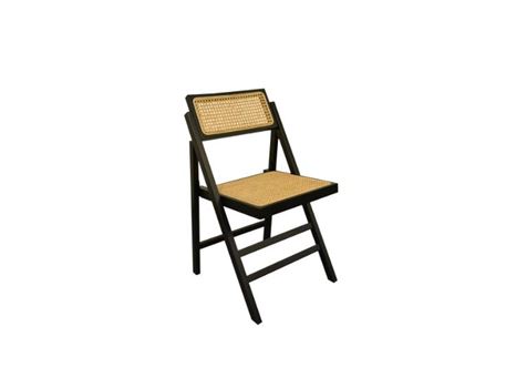 WD-1857 - Rattan Dining Chair With Black Frame