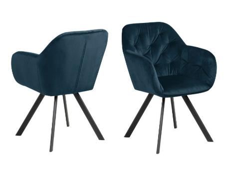 LOLA - Velvet Dining Chair With Stitchings