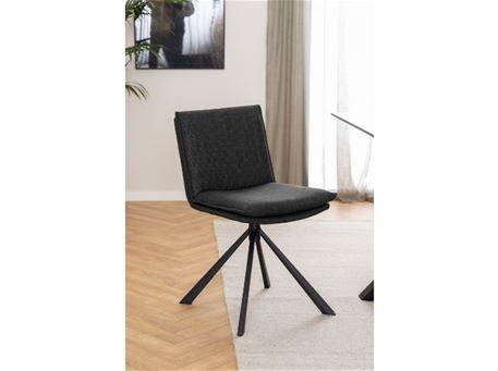 FLYNN - Dark Grey Dining Chair With Swivel Function
