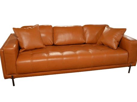 SHELTER - Genuine Leather 3 Seater Sofa