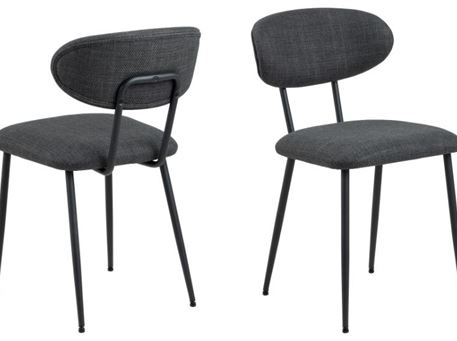 DENISE - Modern Dining Chair With Black Base