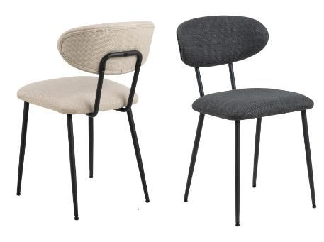 DENISE - Modern Dining Chair With Black Base