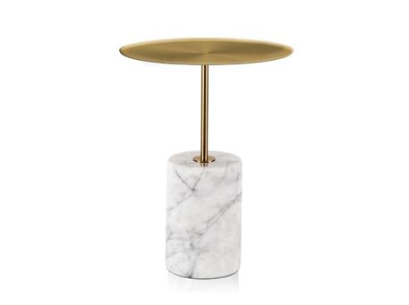 LC 083-5 - Golden Side Table Top With Marble Base