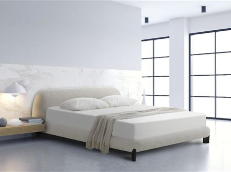 WICKER - King Size Beige Modern Bed 