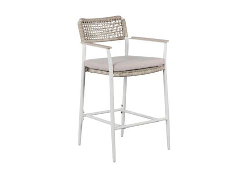 ENCORE  - Outdoor Bar Chair With Beige Linen