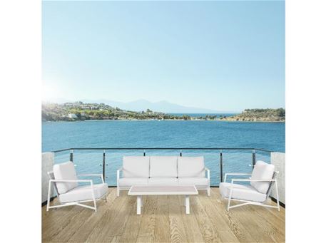 SEVILLE - White Base Aluminum Outdoor Set