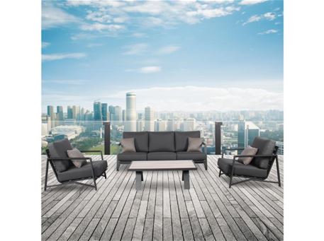 SEVILLE - Black  Base Aluminum Outdoor Set