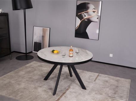 SOURCE - Round Extendable Ceramic Dining Table